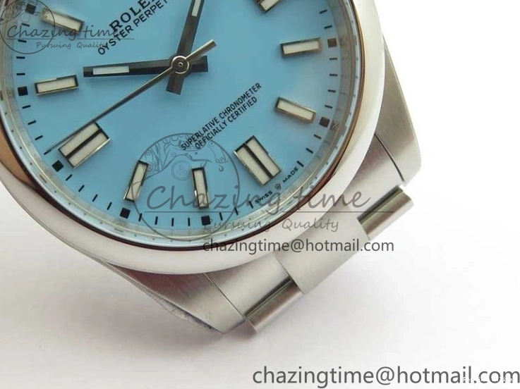 0514 Classic Oyster Perpetual 41mm 124300 ROF 1:1 Best Edition 904L Steel Tiffany Blue Dial on SS Bracelet A 2670
